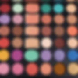 A vibrant array of cosmetic products showcasing various colors and textures