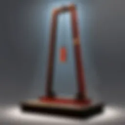 Historical depiction of the guillotine in use during the French Revolution