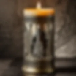 Ancient Crusader Candle Etching