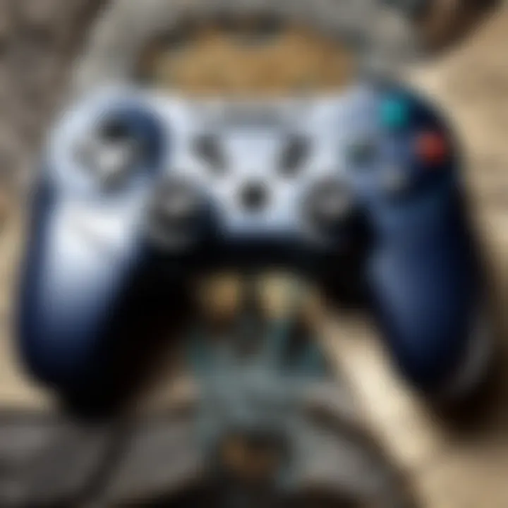 Close-up of the customizable buttons on the Azeron gamepad