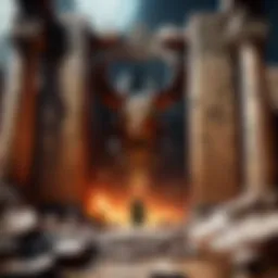 Ancient Ruins with Enigmatic Hieroglyphics