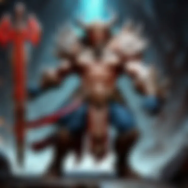 Powerful Warrior Wielding the Beast Runeword Weapon