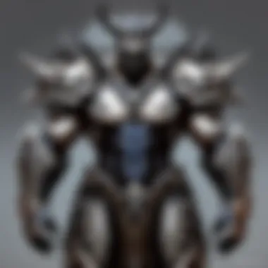 Concept art depicting various forms of demon armor from Blizzard games.