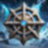 Mystical Blizzard Emblem on Black Fabric