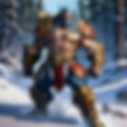 Illustration of a powerful warrior in a Blizzard game