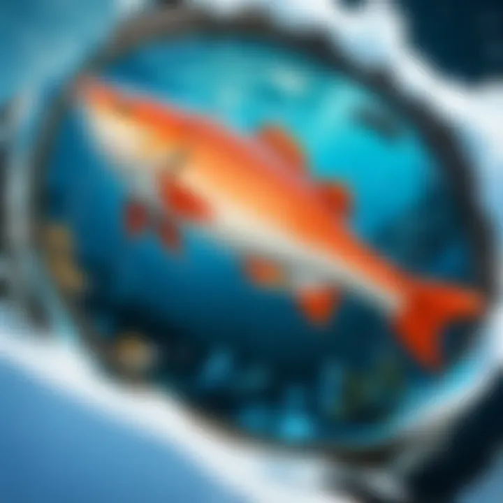 An immersive scene showcasing casual gameplay influenced by fish tracking.