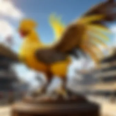 Chocobo Racing Winner's Podium in FFXIV