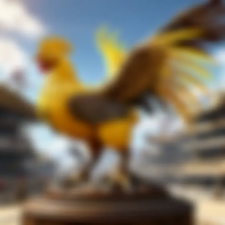 Chocobo Racing Winner's Podium in FFXIV