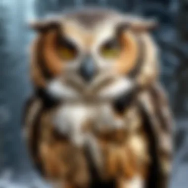 Predator's Precision: Talons of the Owl Close-up of owl's sharp talons gripping a prey