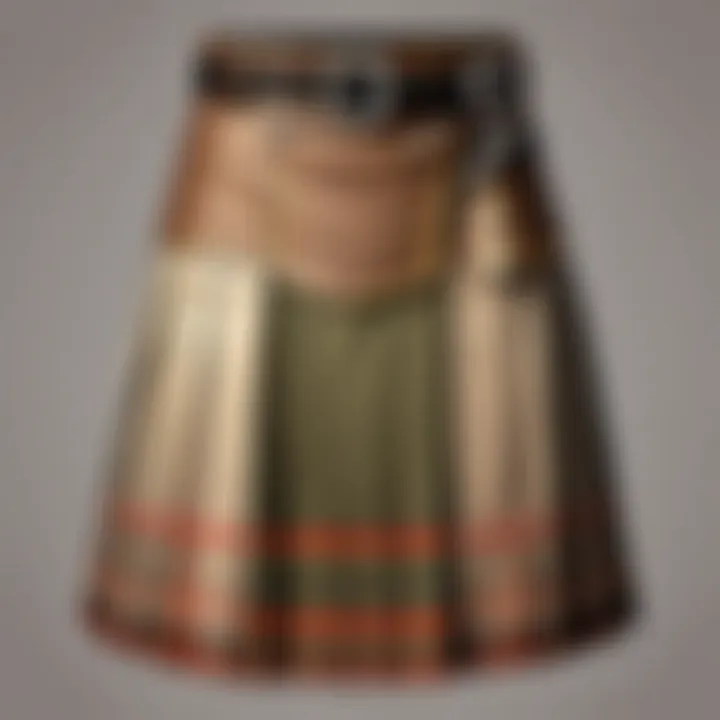 Elegant pleating technique on a comfy kilt