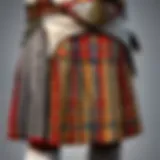 Luxurious fabric texture of a comfy kilt