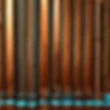 Shiny copper bar resting on elegant display