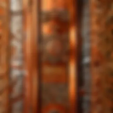 Intricate Details of High-Quality Copper Bar Close-up of high-quality copper bar with intricate details