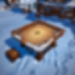 An intricate crafting table showcasing various materials and tools used in Blizzard games.