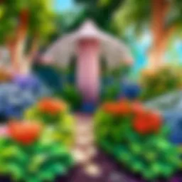 Flourishing Garden Oasis with Colorful Blooms