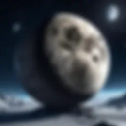 Moon's celestial coordinates diagram