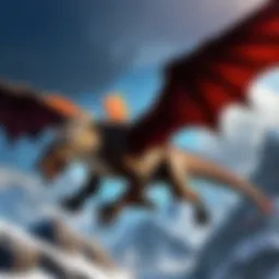A majestic dragon soaring through the skies, symbolizing the essence of Dragonflight.