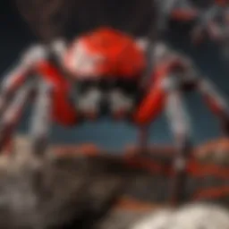 Elegant Lava Spider Tarantula Climbing