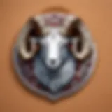 Elegant Rams Iron-On Patch Design