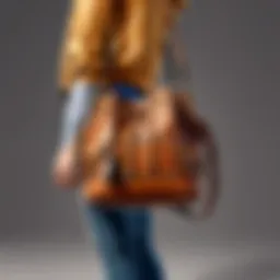 Elegant Zara bucket bag in a luxurious setting