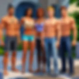 Virtual world interaction in Sims 4
