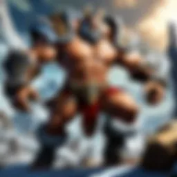 Epic battle scene in a Blizzard game