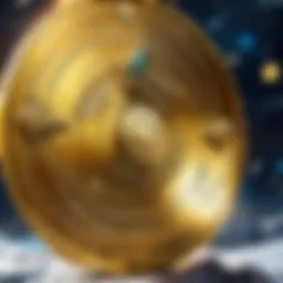 Ethereal depiction of the golden disc in celestial glory