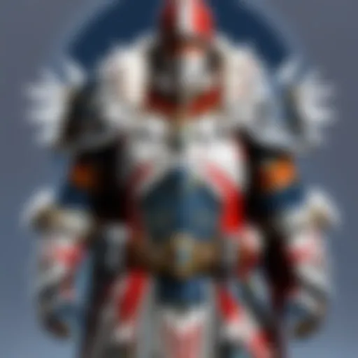 Detailed view of intricate hunter regalia gear