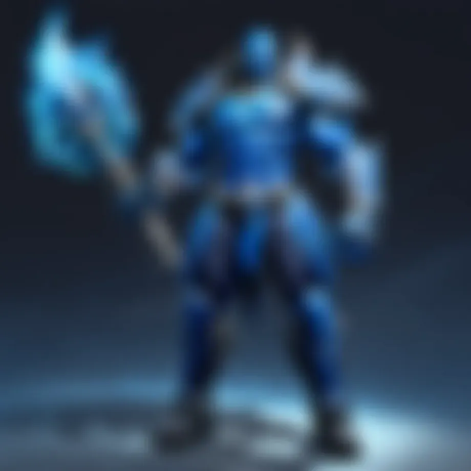 A collection of blue items from various Blizzard games, showcasing their unique designs and attributes.