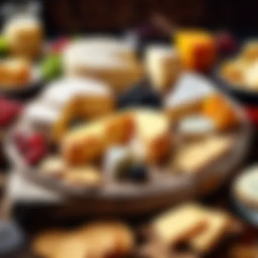 Exquisite Cheese Platter with Varied Textures