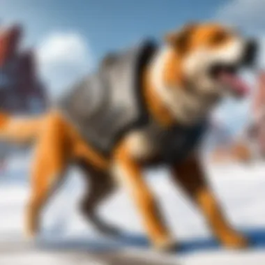 Strategic depiction of dog raptor shield tactics in a Blizzard game