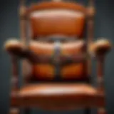 Elegant leather belt draped over a vintage chair