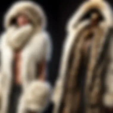 Close-up of intricate faux fur texture