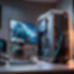 Futuristic Gaming PC Setup