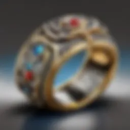 Intricately designed heirloom ring showcasing unique craftsmanship