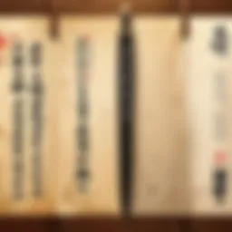 Traditional Korean calligraphy brush and ink