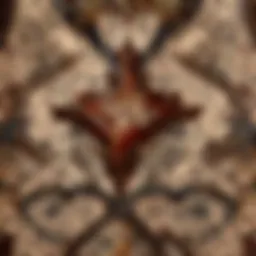 Detailed view of intricate leather patterns