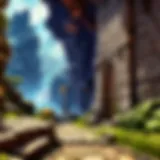 A vibrant MMORPG landscape showcasing diverse environments.