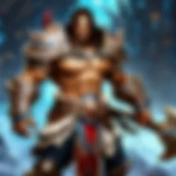 Mystical Warrior wielding elemental powers