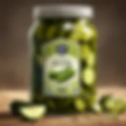 A refreshing glass of pickle juice with fresh herbs
