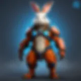 Concept art illustrating the Rabbit Prototype in a fantasy landscape