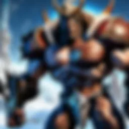 A vibrant depiction of a virtual realm transition in a Blizzard game.