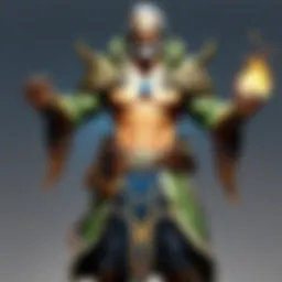 A mystical sage casting a spell with glowing runes