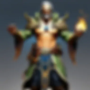 A mystical sage casting a spell with glowing runes