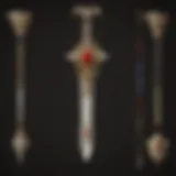 A detailed view of a socketed weapon in Diablo 2 Resurrected, showcasing the gem effects.