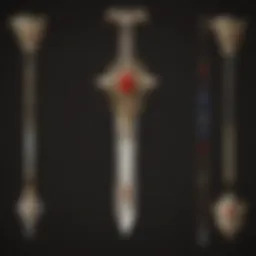 A detailed view of a socketed weapon in Diablo 2 Resurrected, showcasing the gem effects.
