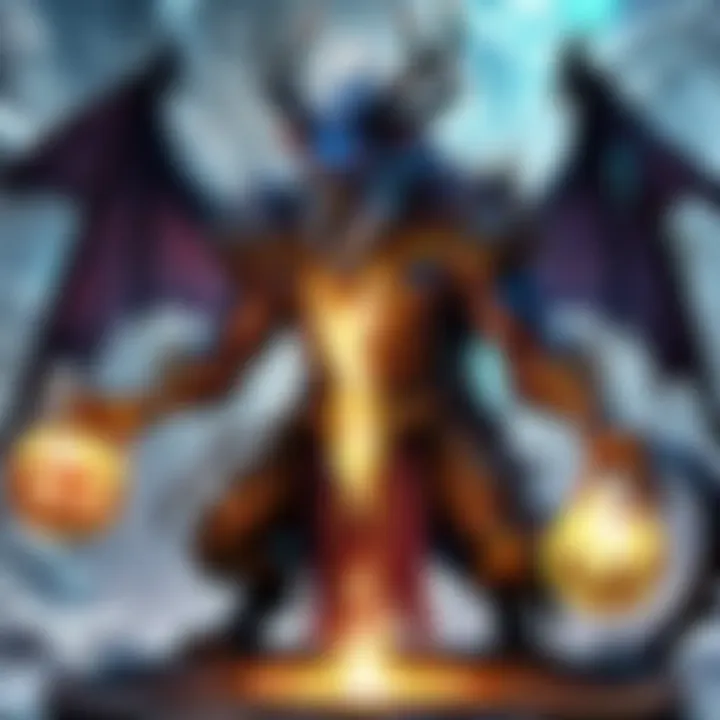 A fantasy creature being summoned from a portal