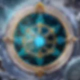 A mystical summoning circle with arcane symbols glowing
