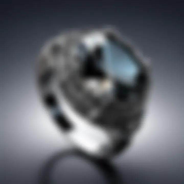 Stunning Black Diamond Ring in Vintage Inspired Setting
