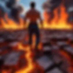 A historical depiction of firewalking as a ritual practice.